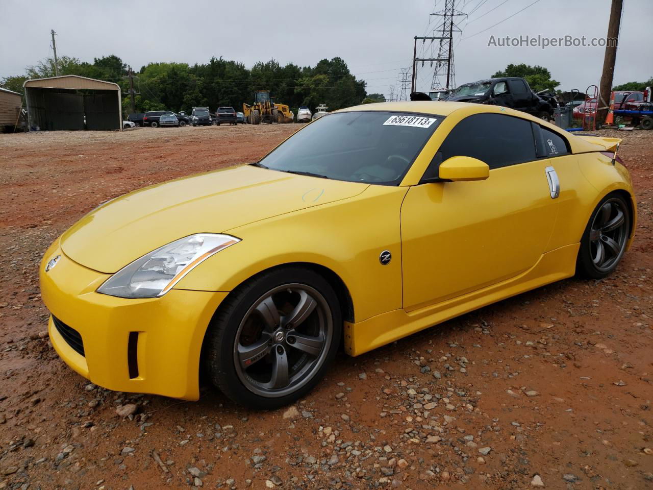 2005 Nissan 350z Coupe Yellow vin: JN1AZ34D95M602746