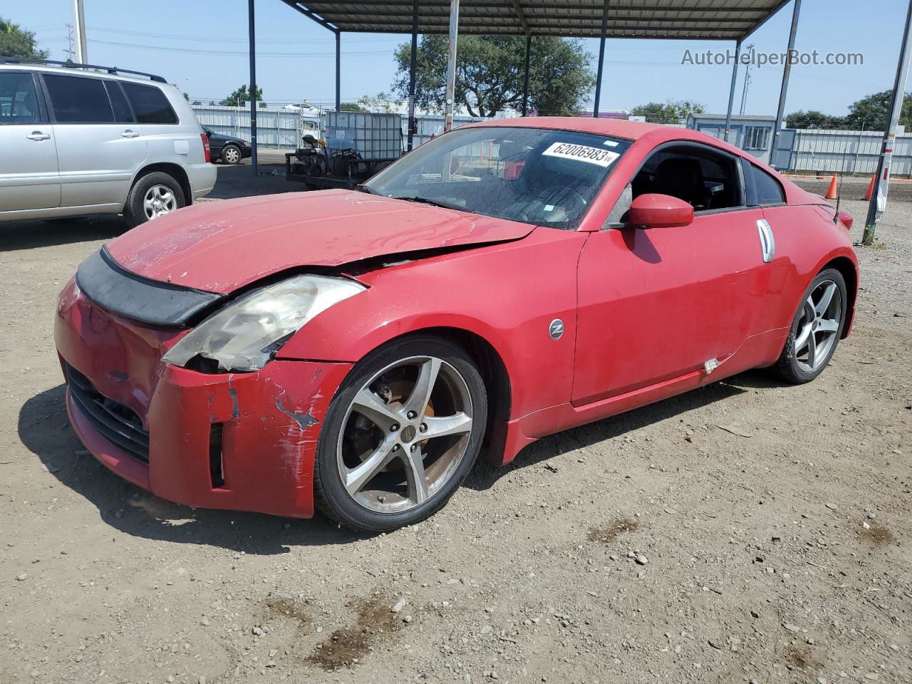 2005 Nissan 350z Coupe Red vin: JN1AZ34DX5M605784