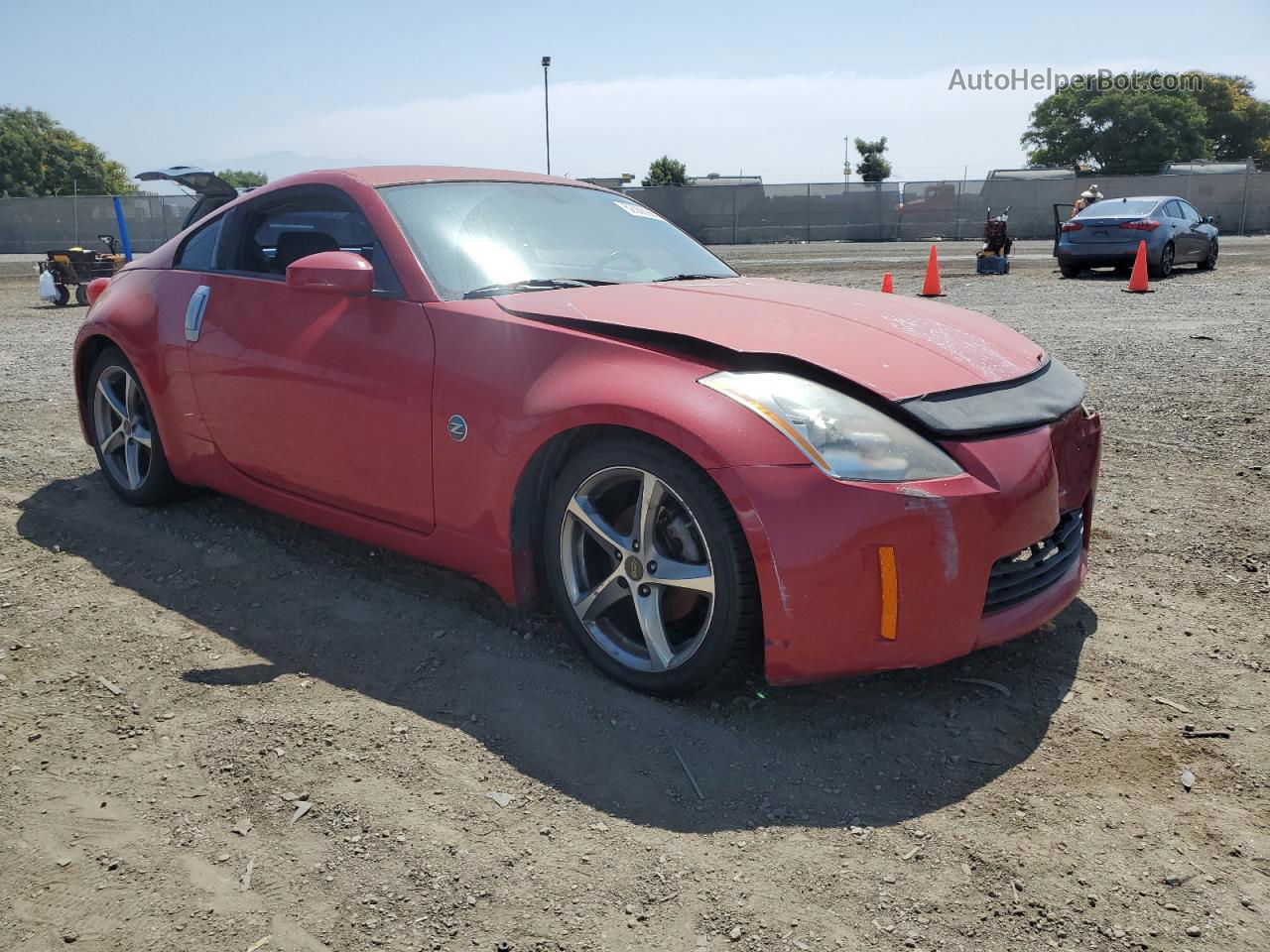 2005 Nissan 350z Coupe Red vin: JN1AZ34DX5M605784