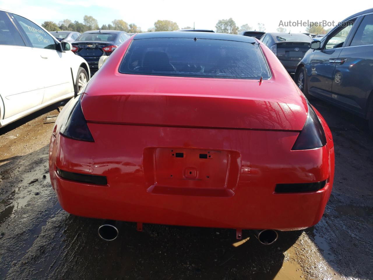 2005 Nissan 350z Coupe Red vin: JN1AZ34DX5M610208