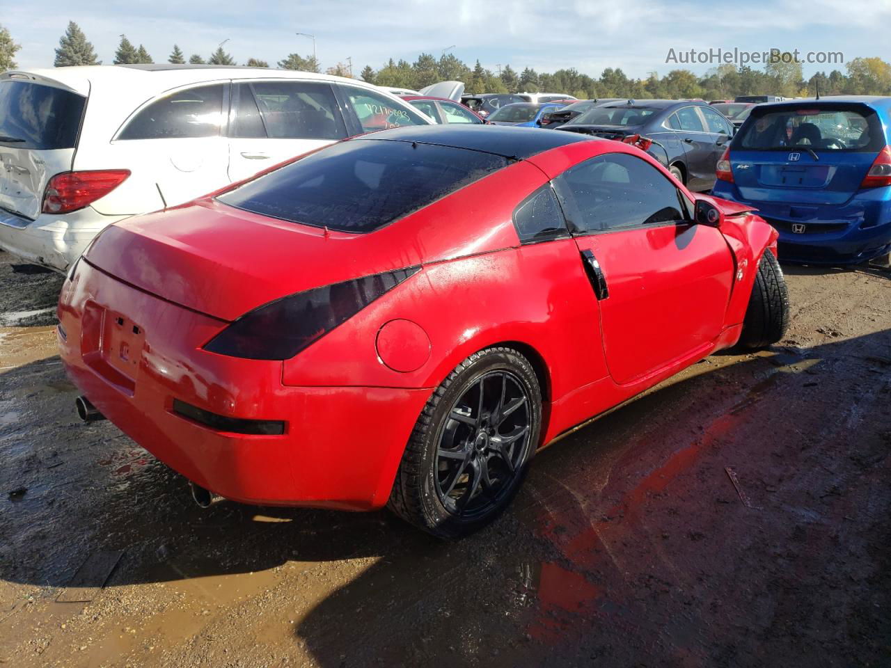 2005 Nissan 350z Coupe Red vin: JN1AZ34DX5M610208