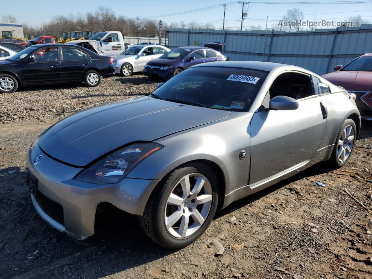 2005 Nissan 350z Coupe Серый vin: JN1AZ34E15M651688