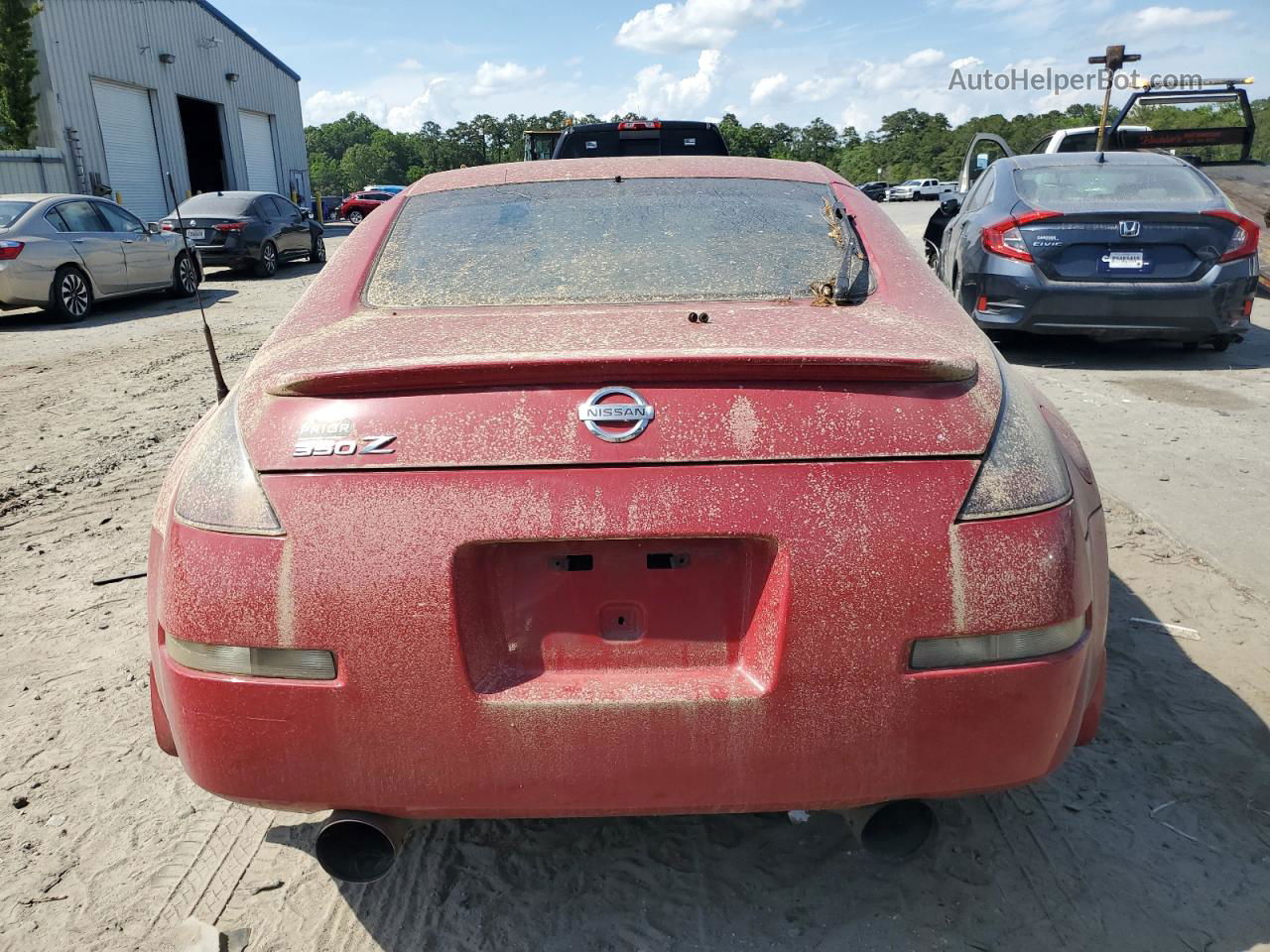 2005 Nissan 350z Coupe Red vin: JN1AZ34E45M651541