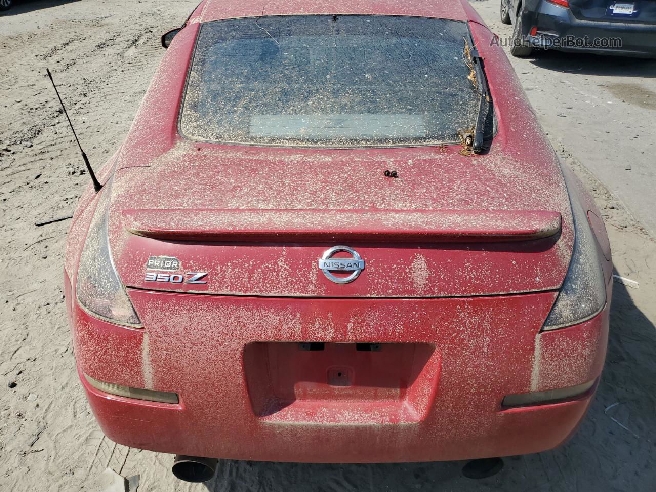 2005 Nissan 350z Coupe Red vin: JN1AZ34E45M651541