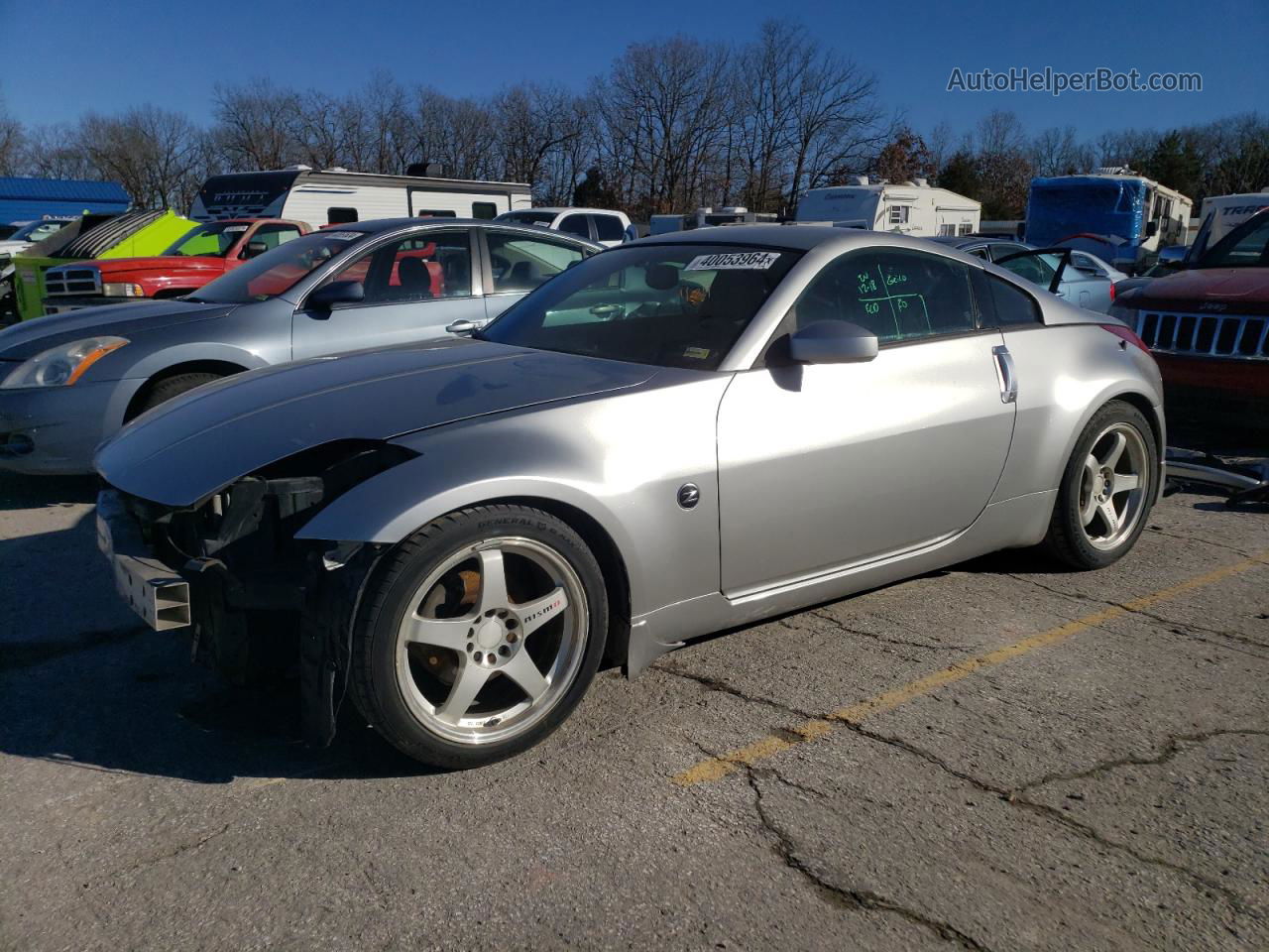 2005 Nissan 350z Coupe Silver vin: JN1AZ34E55M650236