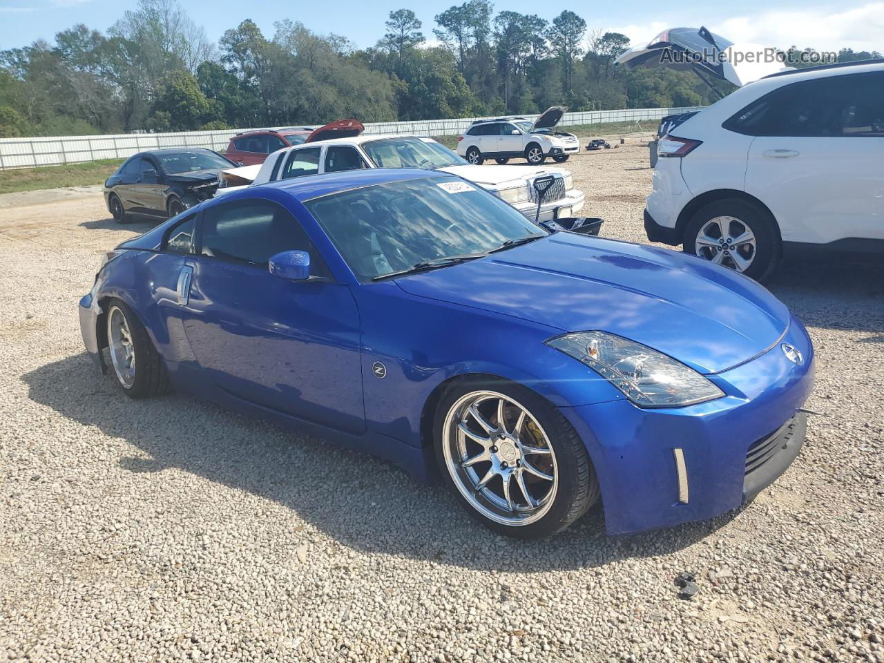 2005 Nissan 350z Coupe Blue vin: JN1AZ34E65M652853