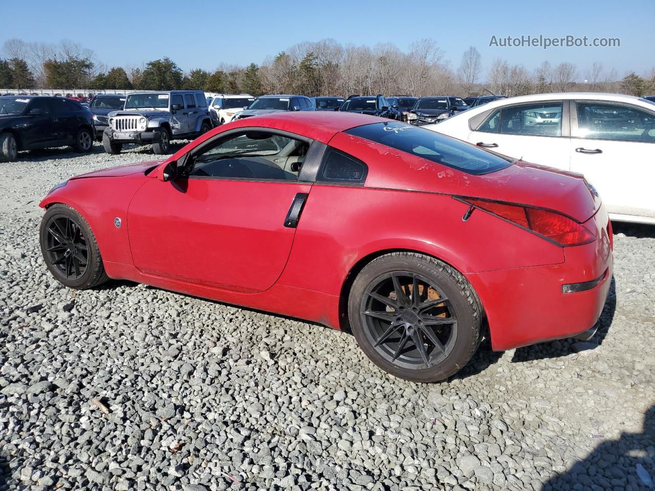 2005 Nissan 350z Coupe Red vin: JN1AZ34E75M651520