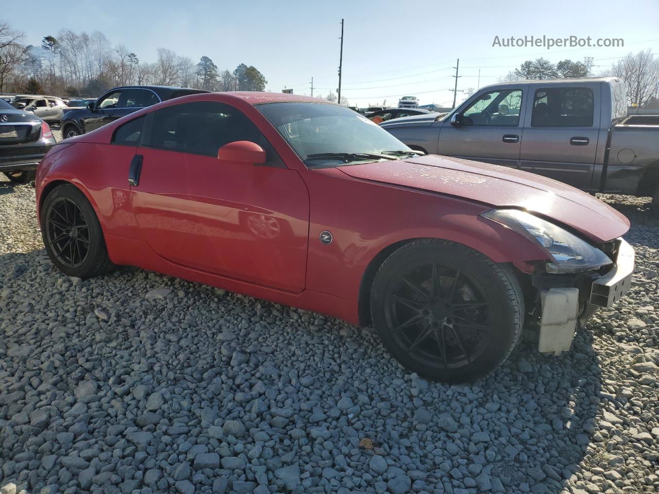 2005 Nissan 350z Coupe Red vin: JN1AZ34E75M651520