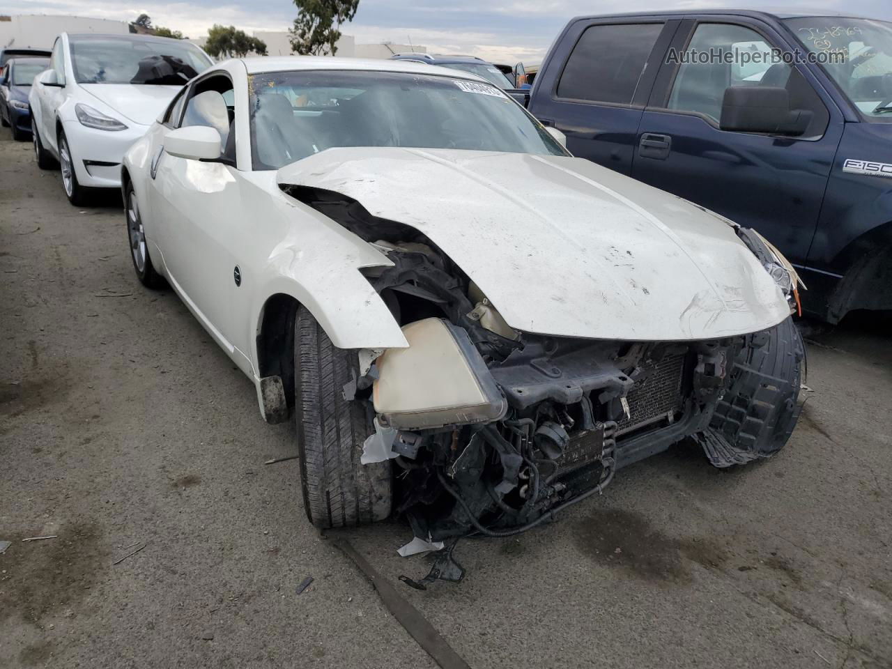 2005 Nissan 350z Coupe White vin: JN1AZ34E95M653656