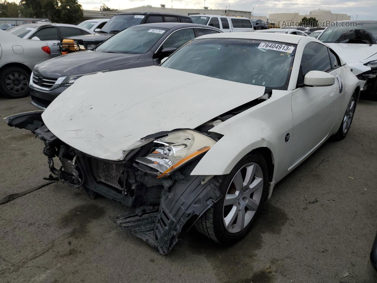 2005 Nissan 350z Coupe White vin: JN1AZ34E95M653656