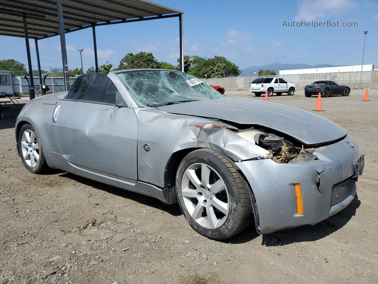 2005 Nissan 350z Roadster Silver vin: JN1AZ36A15M754877