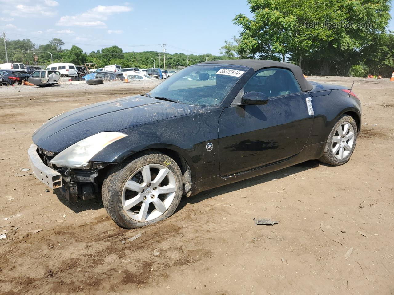 2005 Nissan 350z Roadster Black vin: JN1AZ36A15M756662