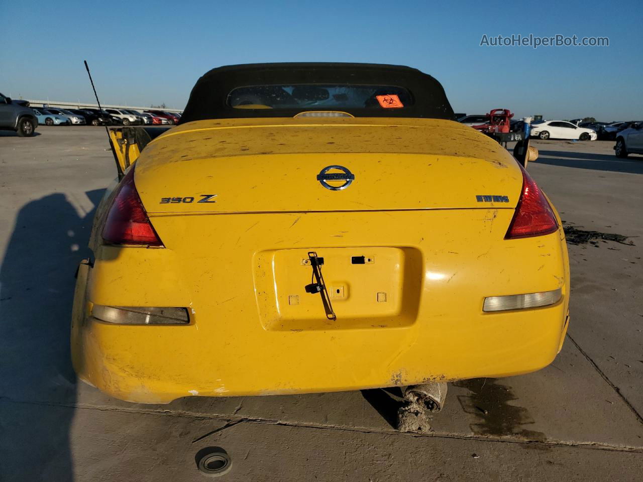 2005 Nissan 350z Roadster Yellow vin: JN1AZ36A15M757648