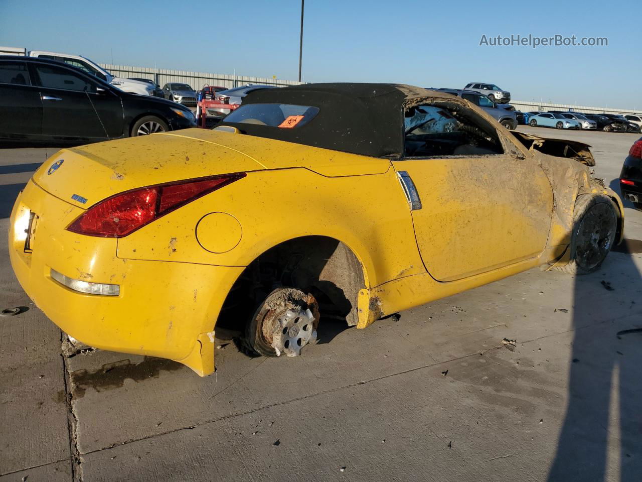 2005 Nissan 350z Roadster Yellow vin: JN1AZ36A15M757648