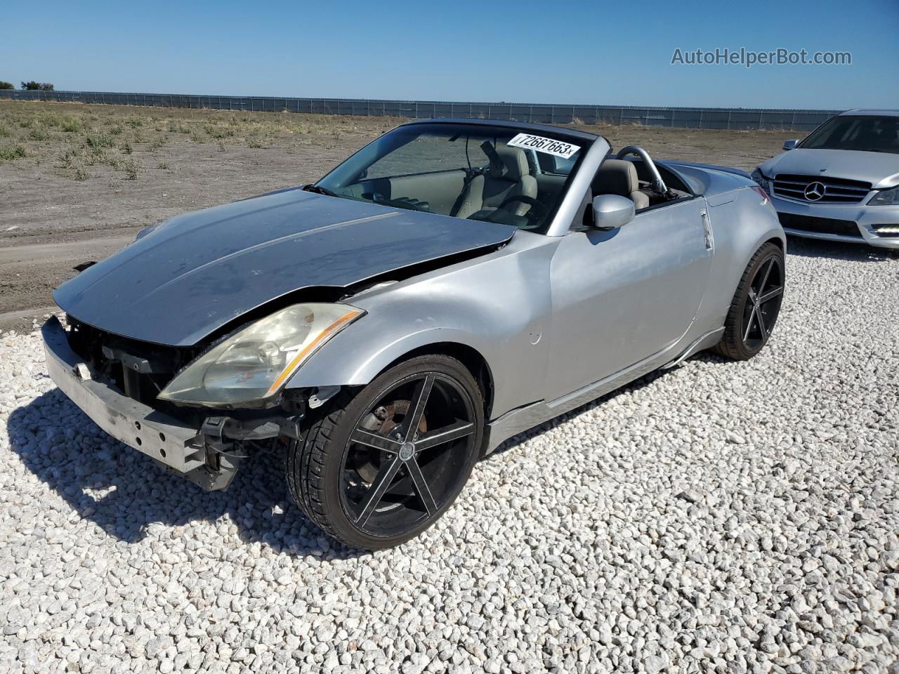 2005 Nissan 350z Roadster Silver vin: JN1AZ36A35M759191