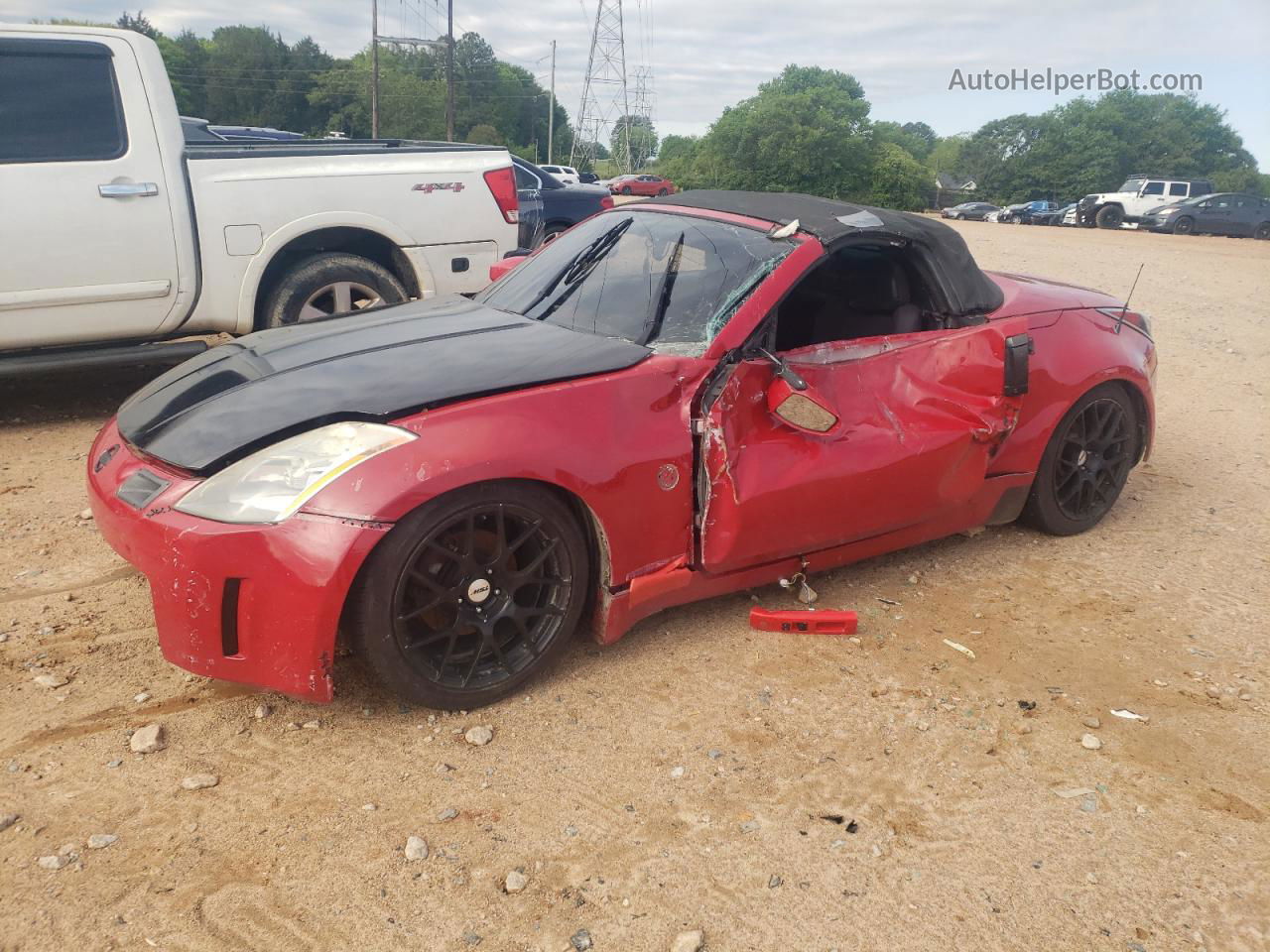 2005 Nissan 350z Roadster Red vin: JN1AZ36A45M751908