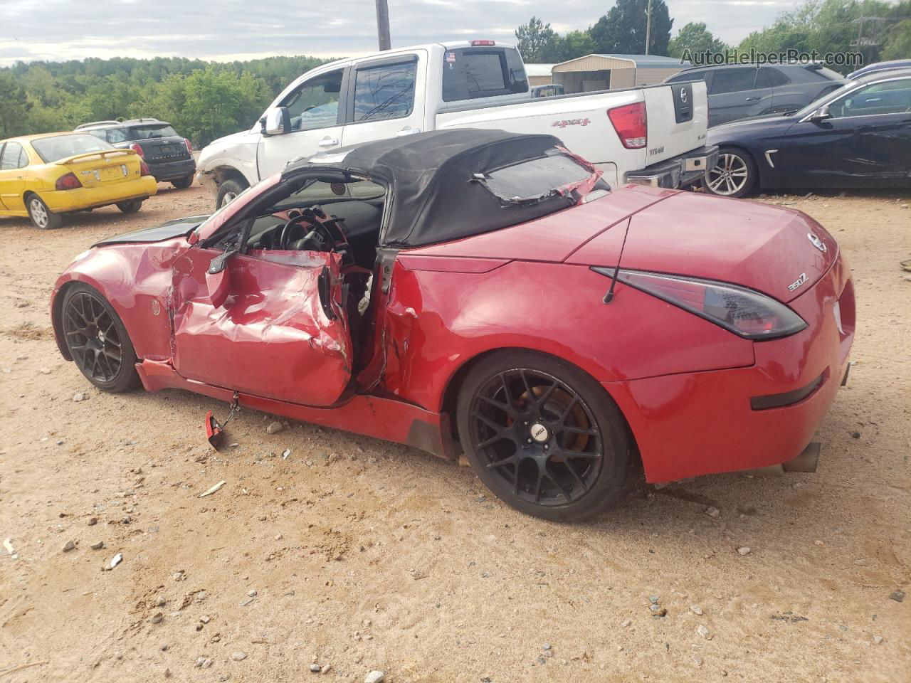 2005 Nissan 350z Roadster Red vin: JN1AZ36A45M751908