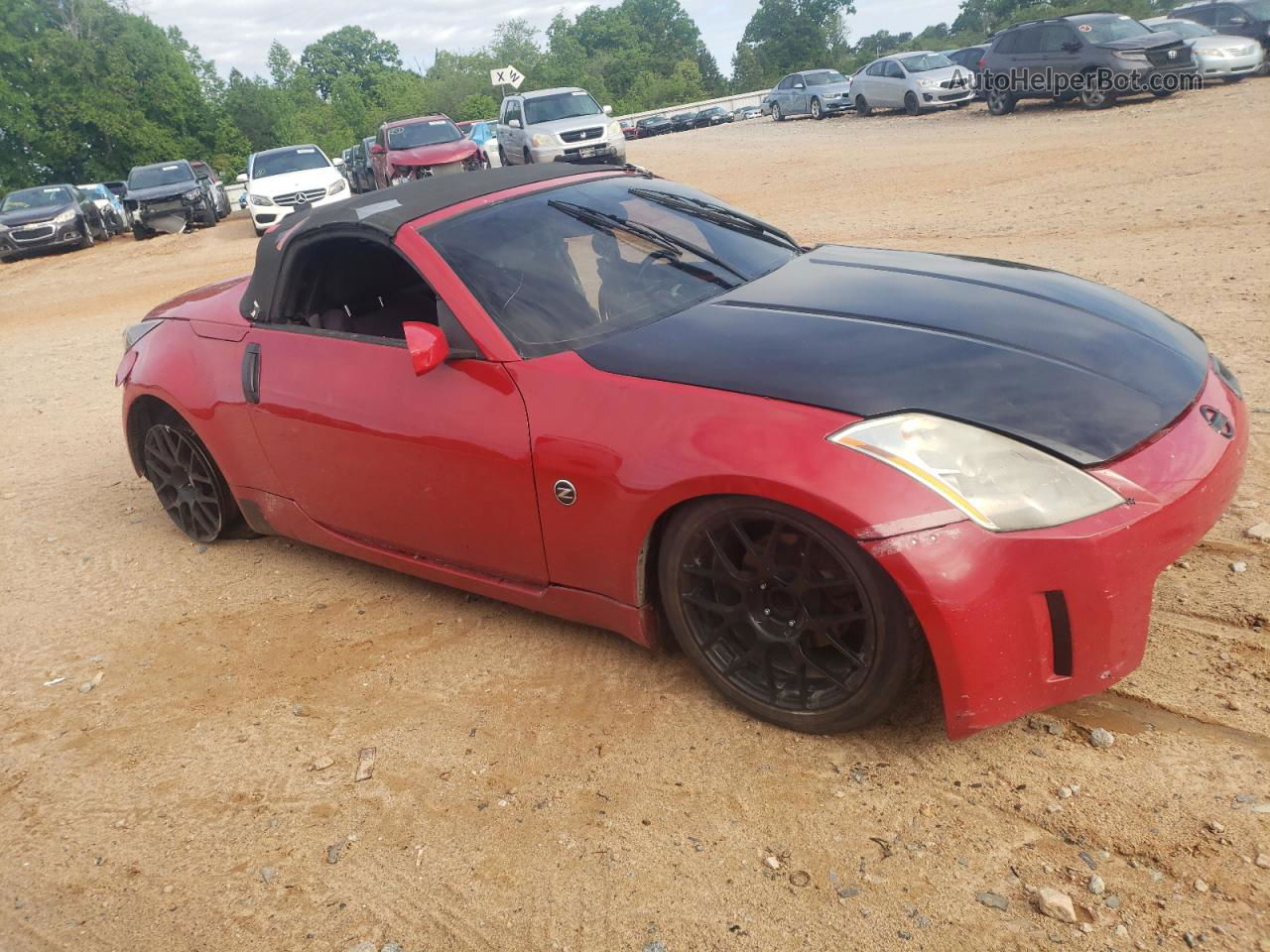 2005 Nissan 350z Roadster Red vin: JN1AZ36A45M751908