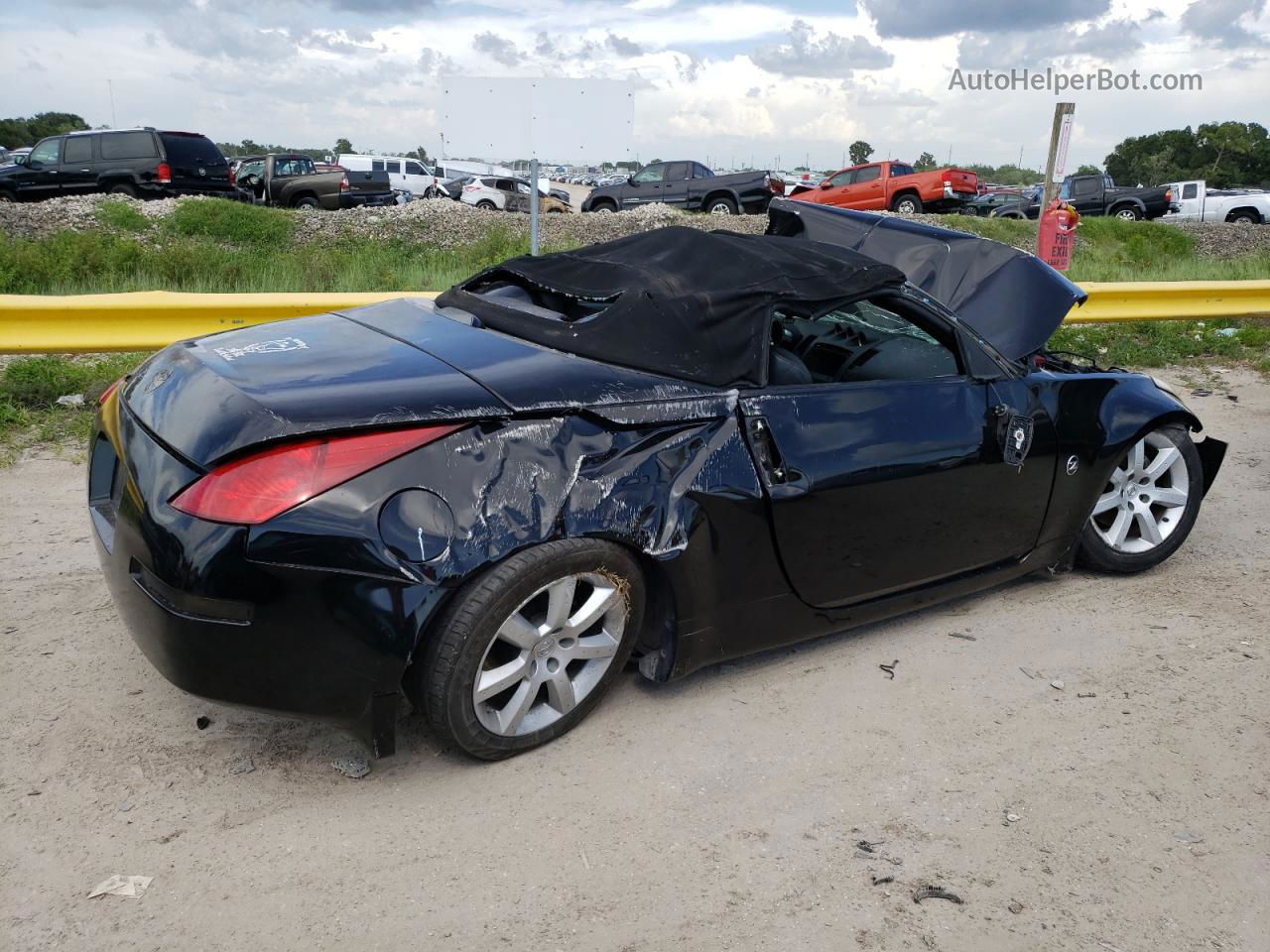 2005 Nissan 350z Roadster Black vin: JN1AZ36A55M752257