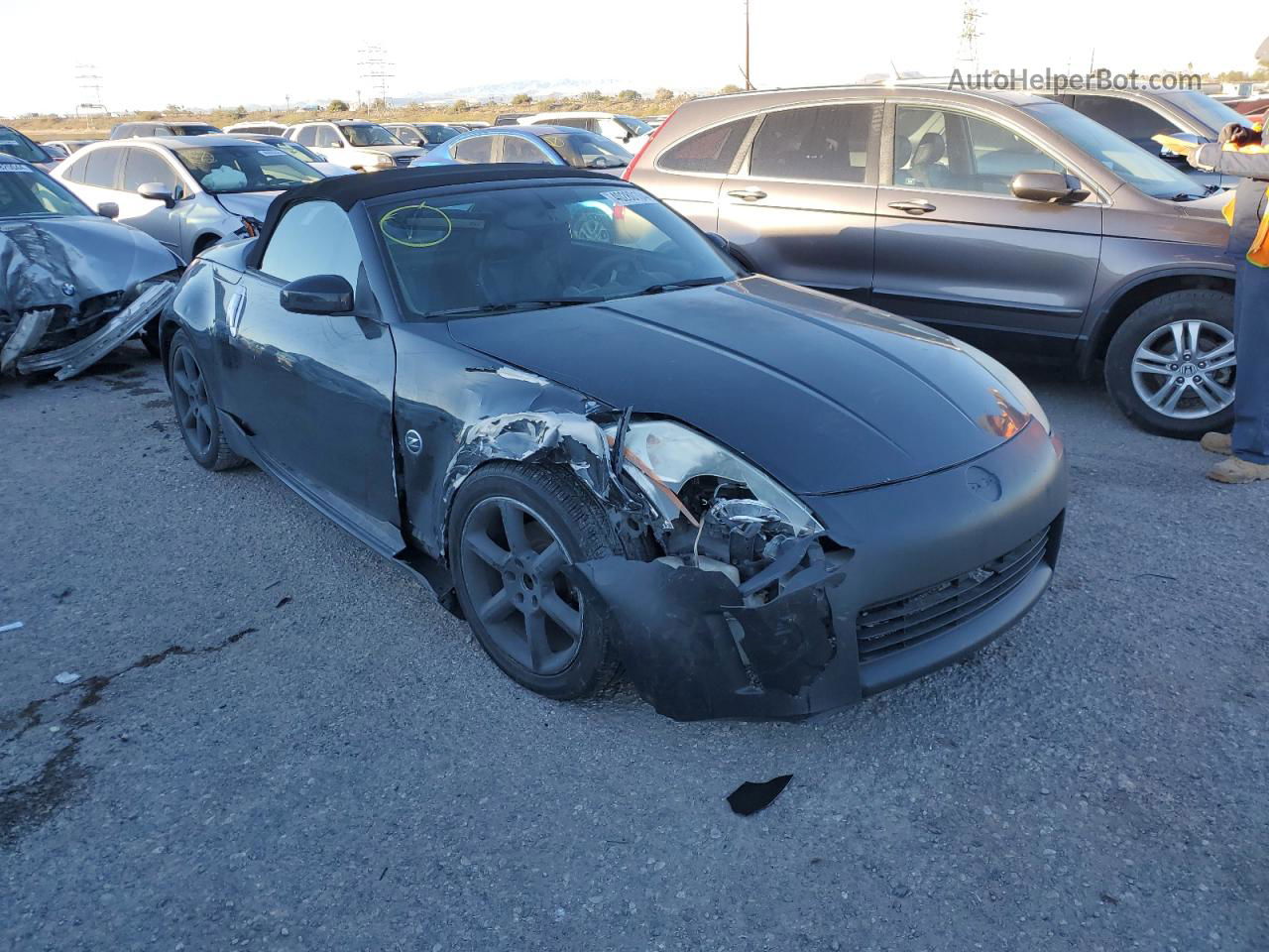 2005 Nissan 350z Roadster Black vin: JN1AZ36A65M753563