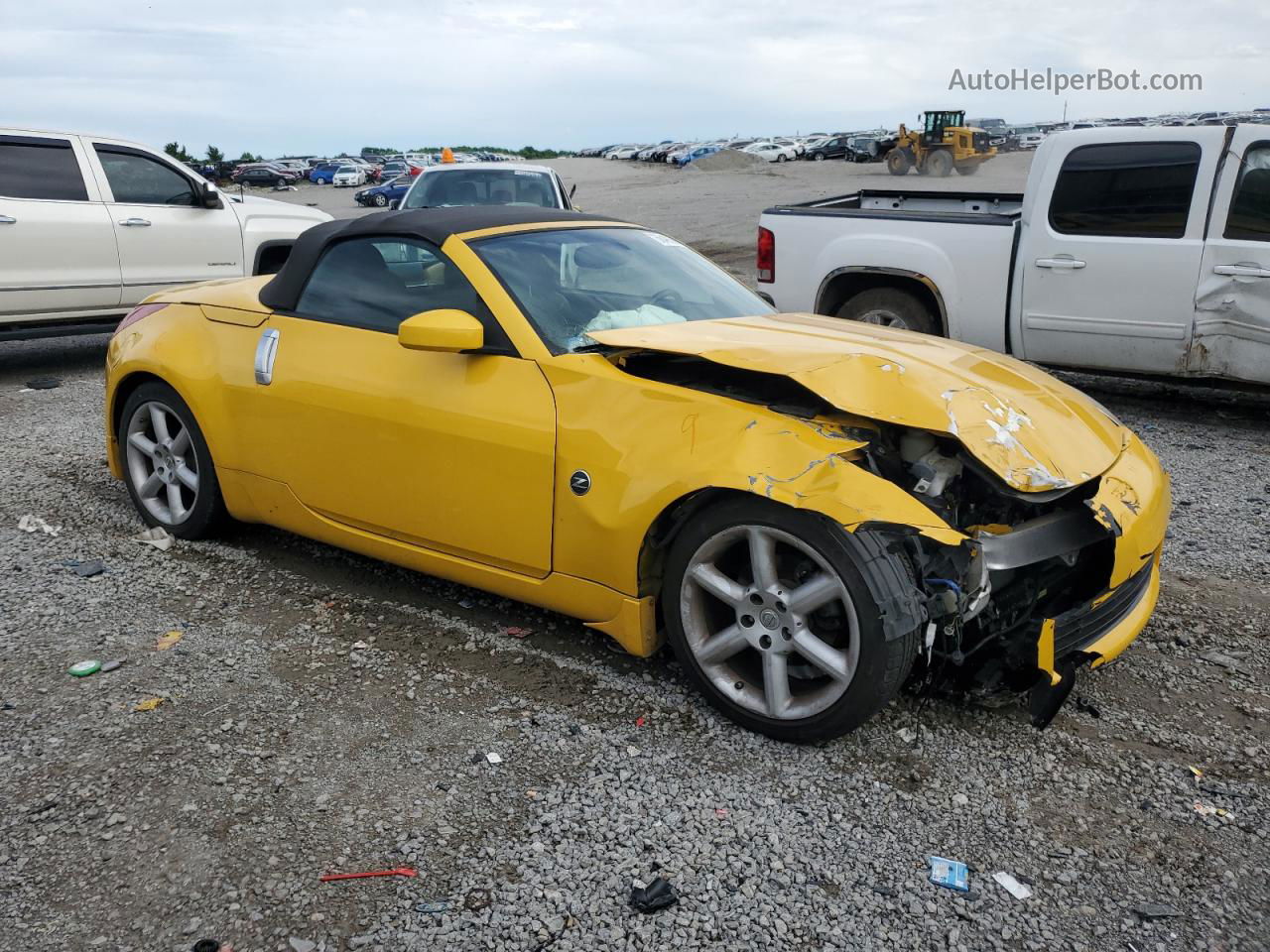 2005 Nissan 350z Roadster Yellow vin: JN1AZ36A85M750048