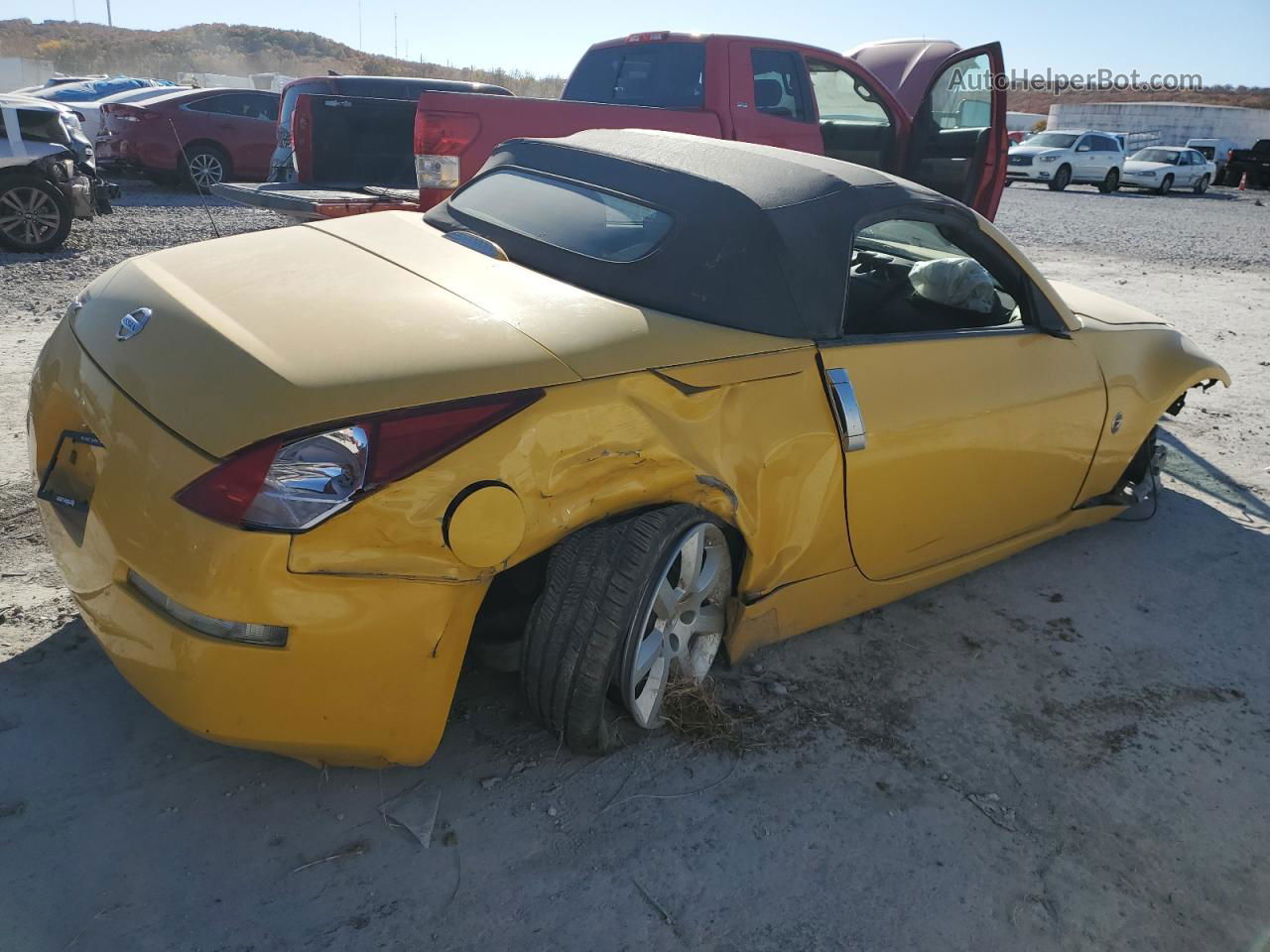 2005 Nissan 350z Roadster Yellow vin: JN1AZ36A85M750728