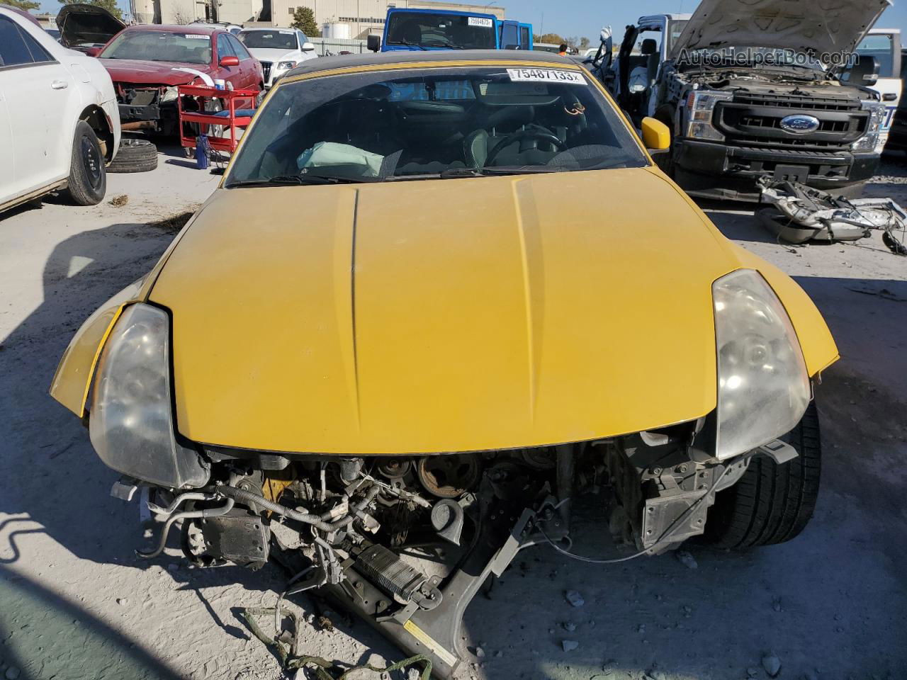 2005 Nissan 350z Roadster Yellow vin: JN1AZ36A85M750728