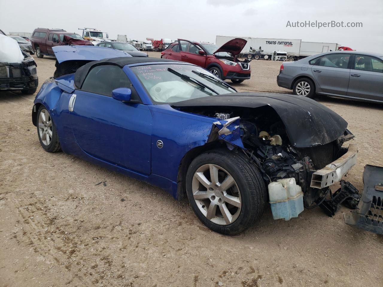 2005 Nissan 350z Roadster Blue vin: JN1AZ36A85M756190