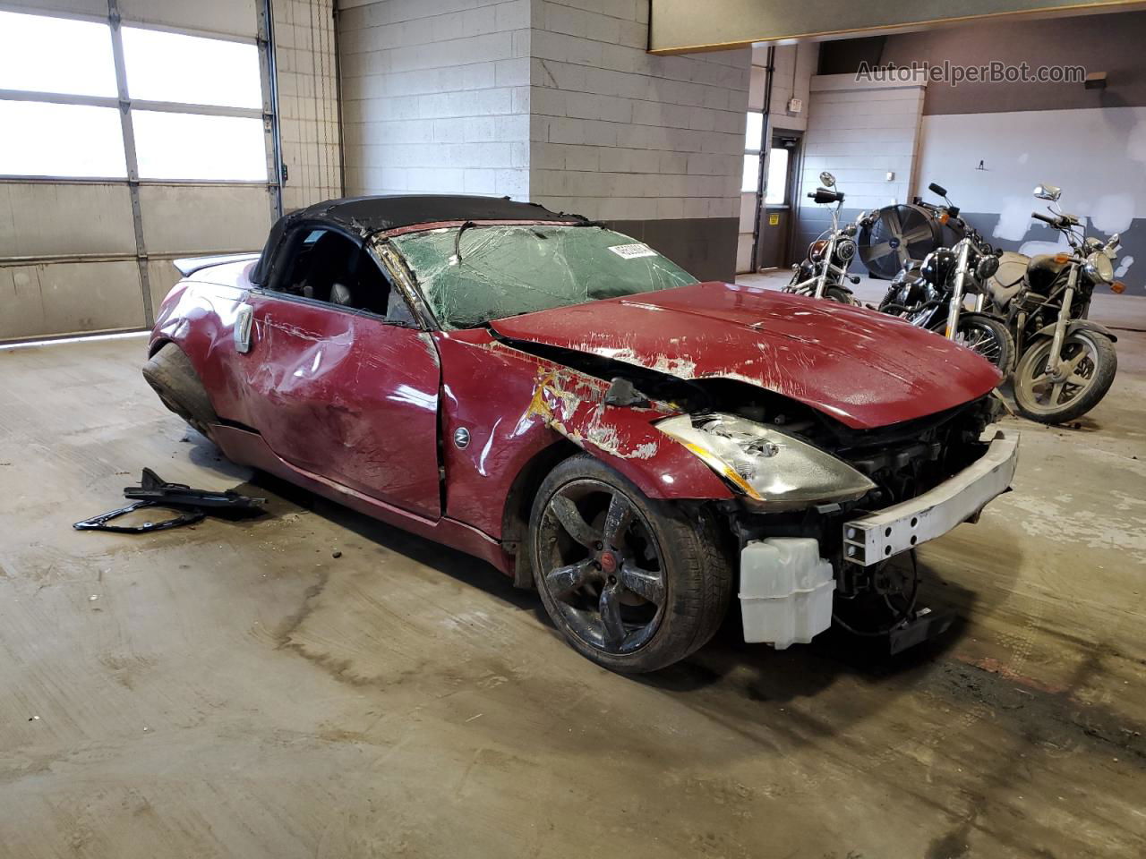 2005 Nissan 350z Roadster Red vin: JN1AZ36A95M752696