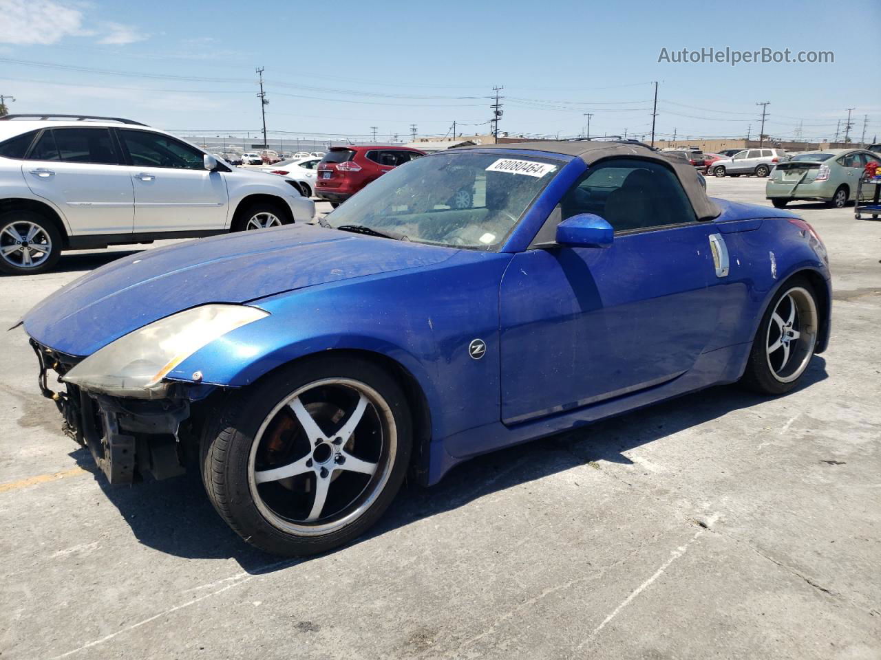 2005 Nissan 350z Roadster Blue vin: JN1AZ36AX5M755123