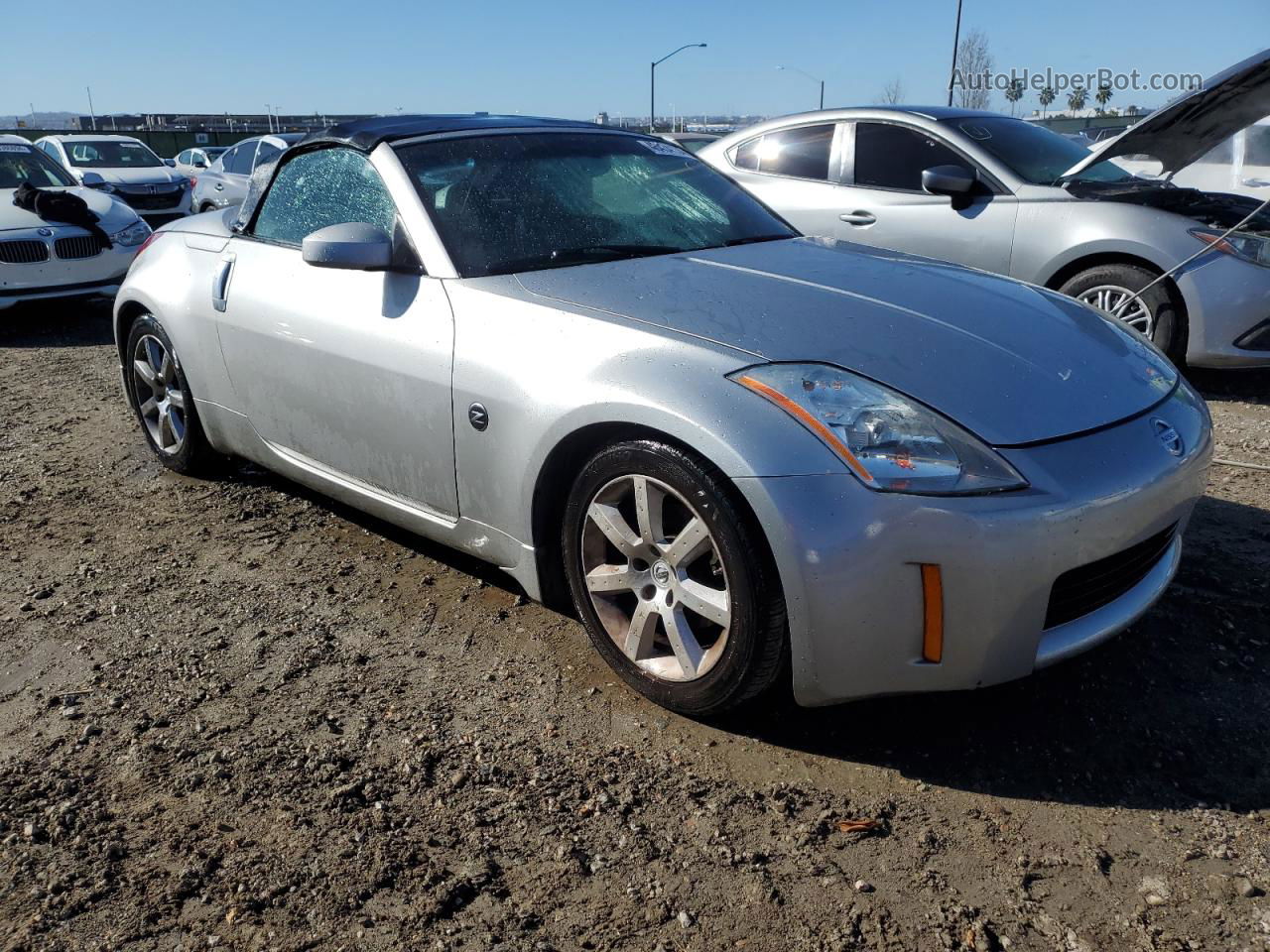 2005 Nissan 350z Roadster Silver vin: JN1AZ36DX5M700195