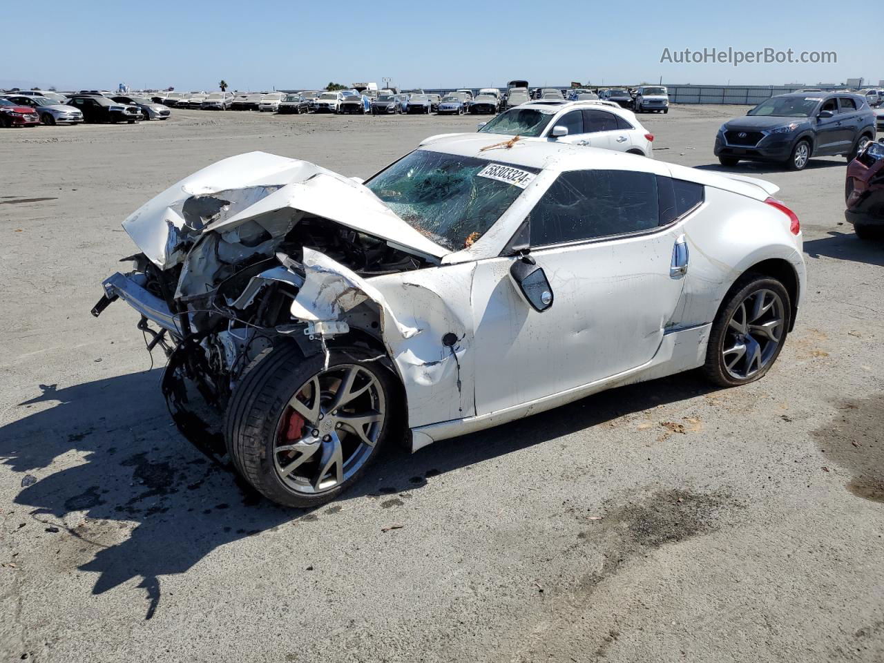 2014 Nissan 370z Base White vin: JN1AZ4EH1EM631990