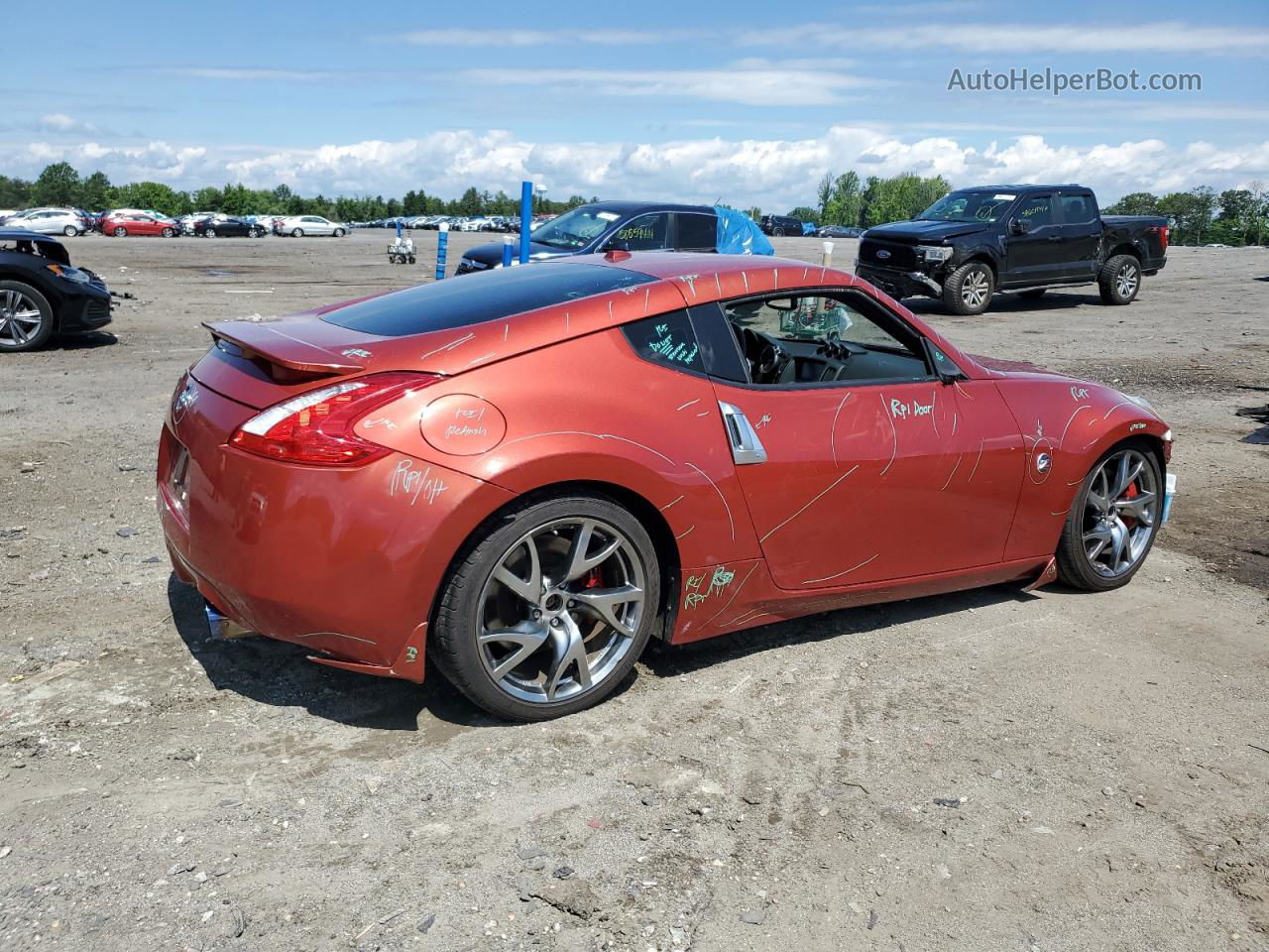 2014 Nissan 370z Base Red vin: JN1AZ4EH6EM634903