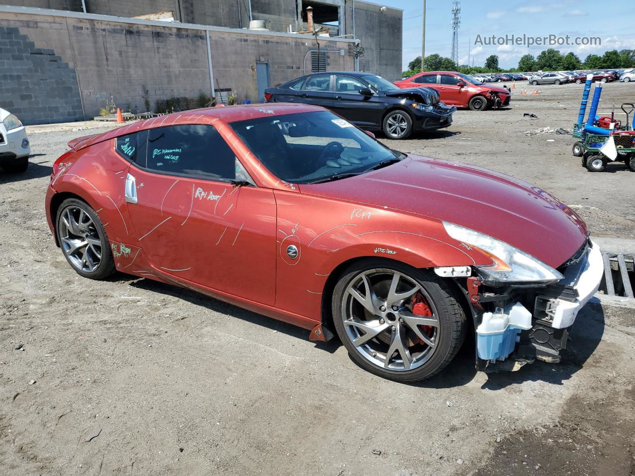 2014 Nissan 370z Base Red vin: JN1AZ4EH6EM634903