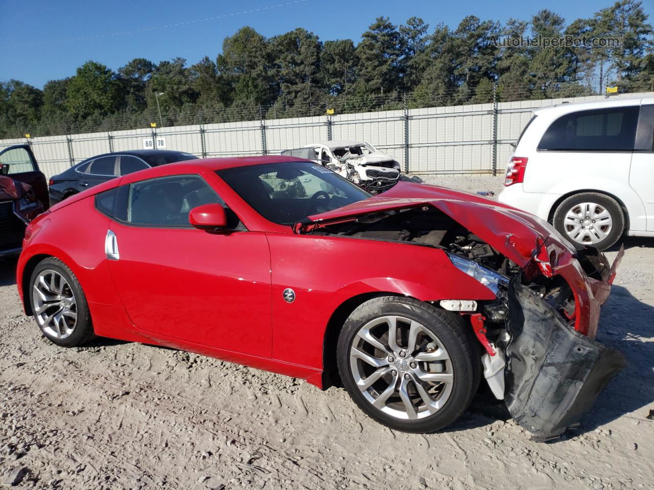 2014 Nissan 370z Base Red vin: JN1AZ4EH9EM636435