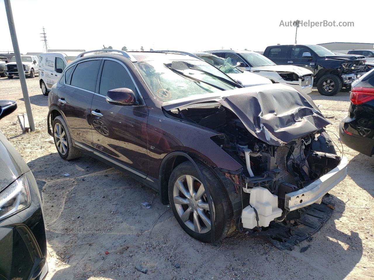 2017 Infiniti Qx50  Burgundy vin: JN1BJ0RP3HM386376