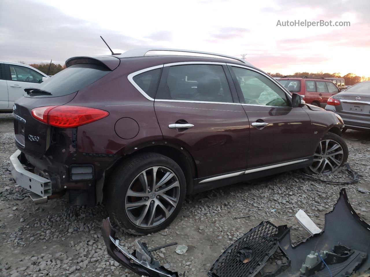 2017 Infiniti Qx50  Burgundy vin: JN1BJ0RP4HM384622