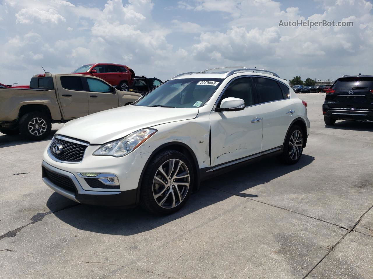 2017 Infiniti Qx50  Белый vin: JN1BJ0RP5HM385259