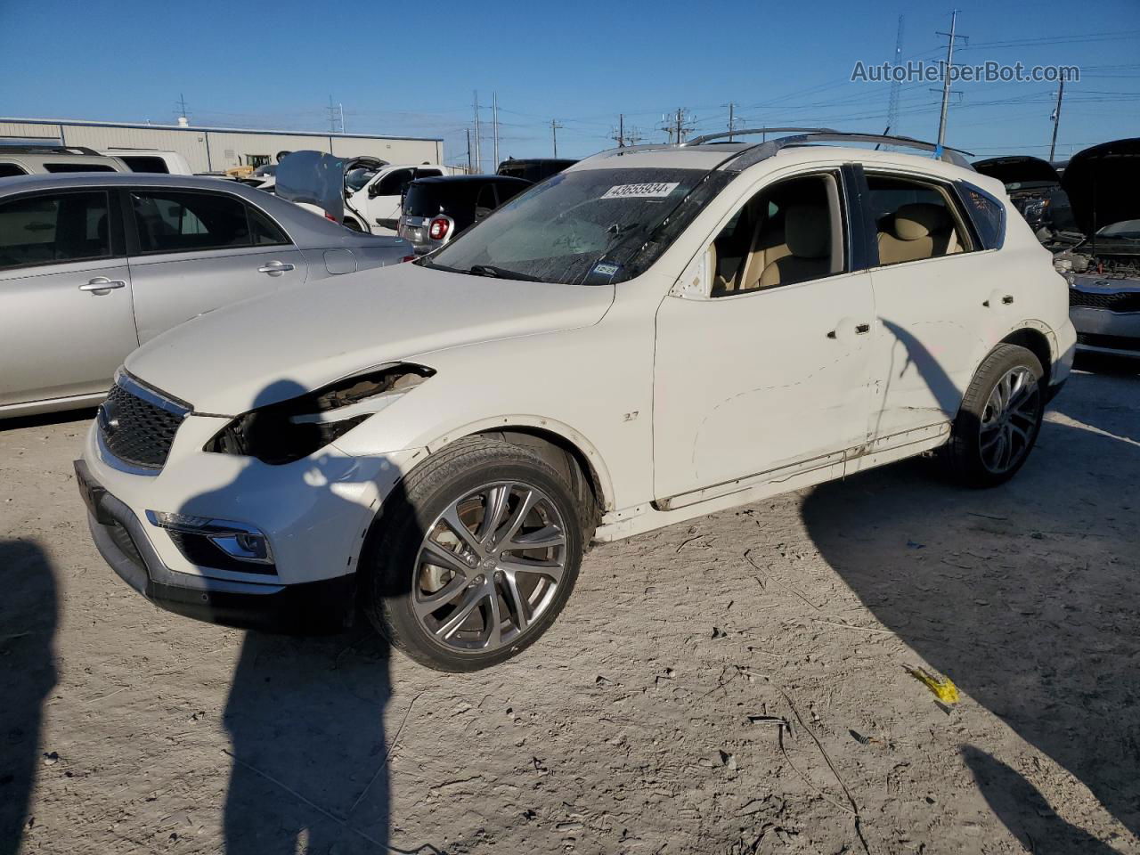 2017 Infiniti Qx50  White vin: JN1BJ0RPXHM387671