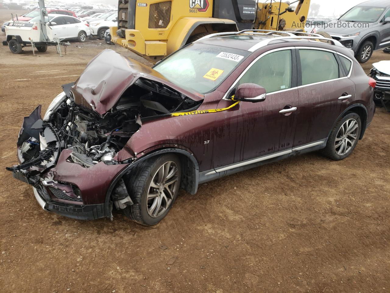 2017 Infiniti Qx50  Burgundy vin: JN1BJ0RR9HM404283