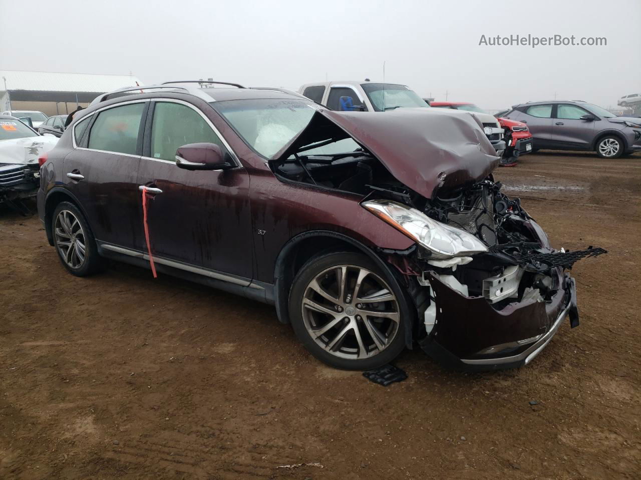 2017 Infiniti Qx50  Burgundy vin: JN1BJ0RR9HM404283