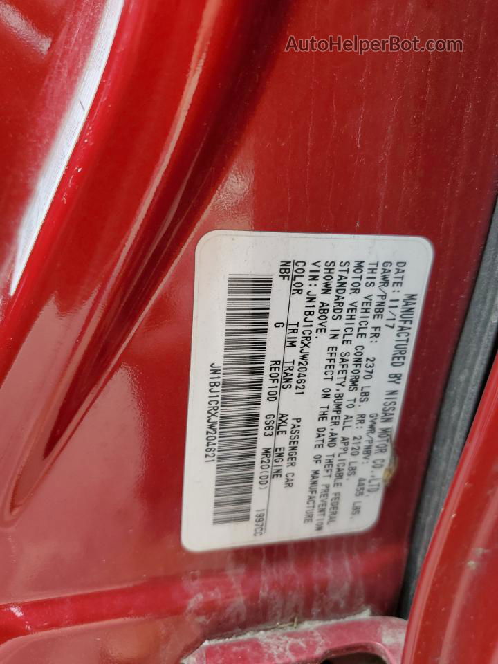 2018 Nissan Rogue Sport S Red vin: JN1BJ1CRXJW204621
