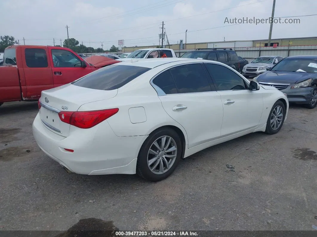 2014 Infiniti Q50 Premium White vin: JN1BV7AP0EM673727