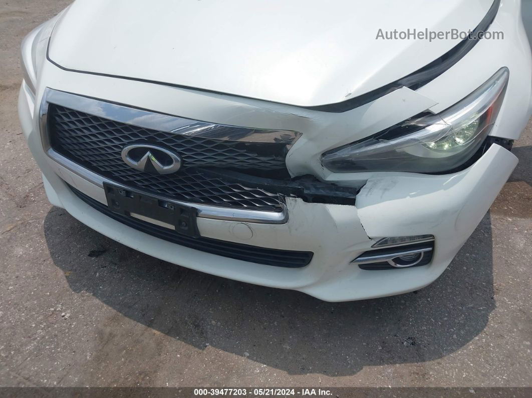 2014 Infiniti Q50 Premium White vin: JN1BV7AP0EM673727