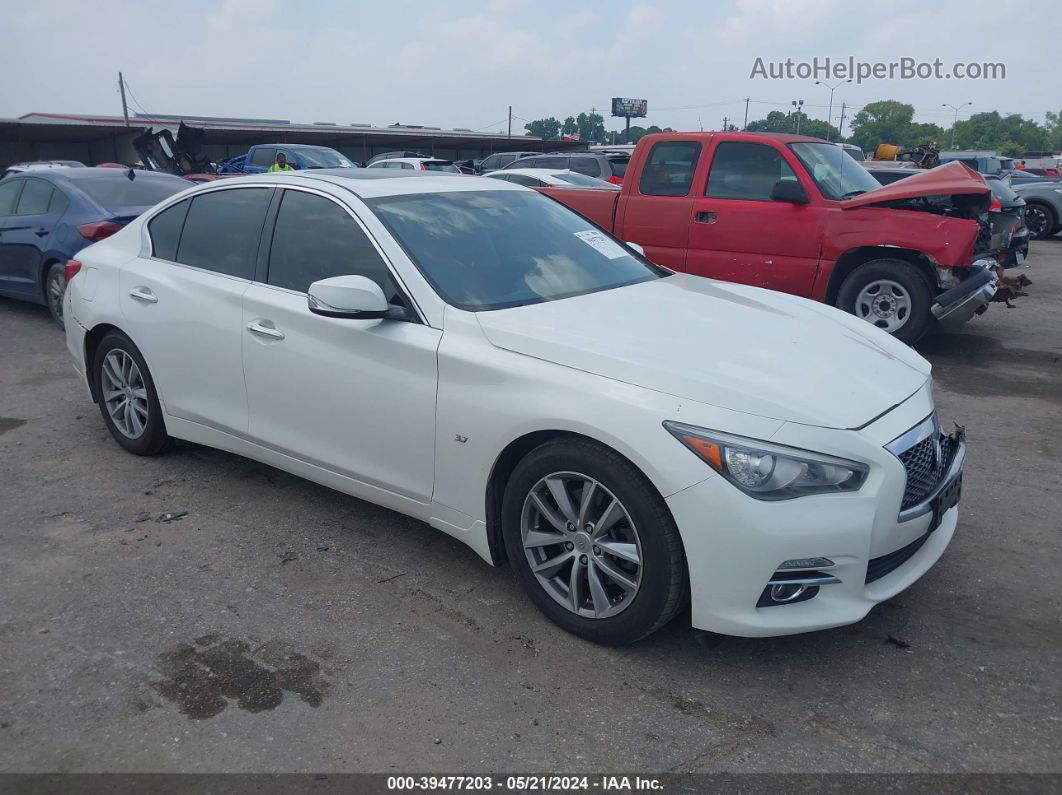 2014 Infiniti Q50 Premium White vin: JN1BV7AP0EM673727