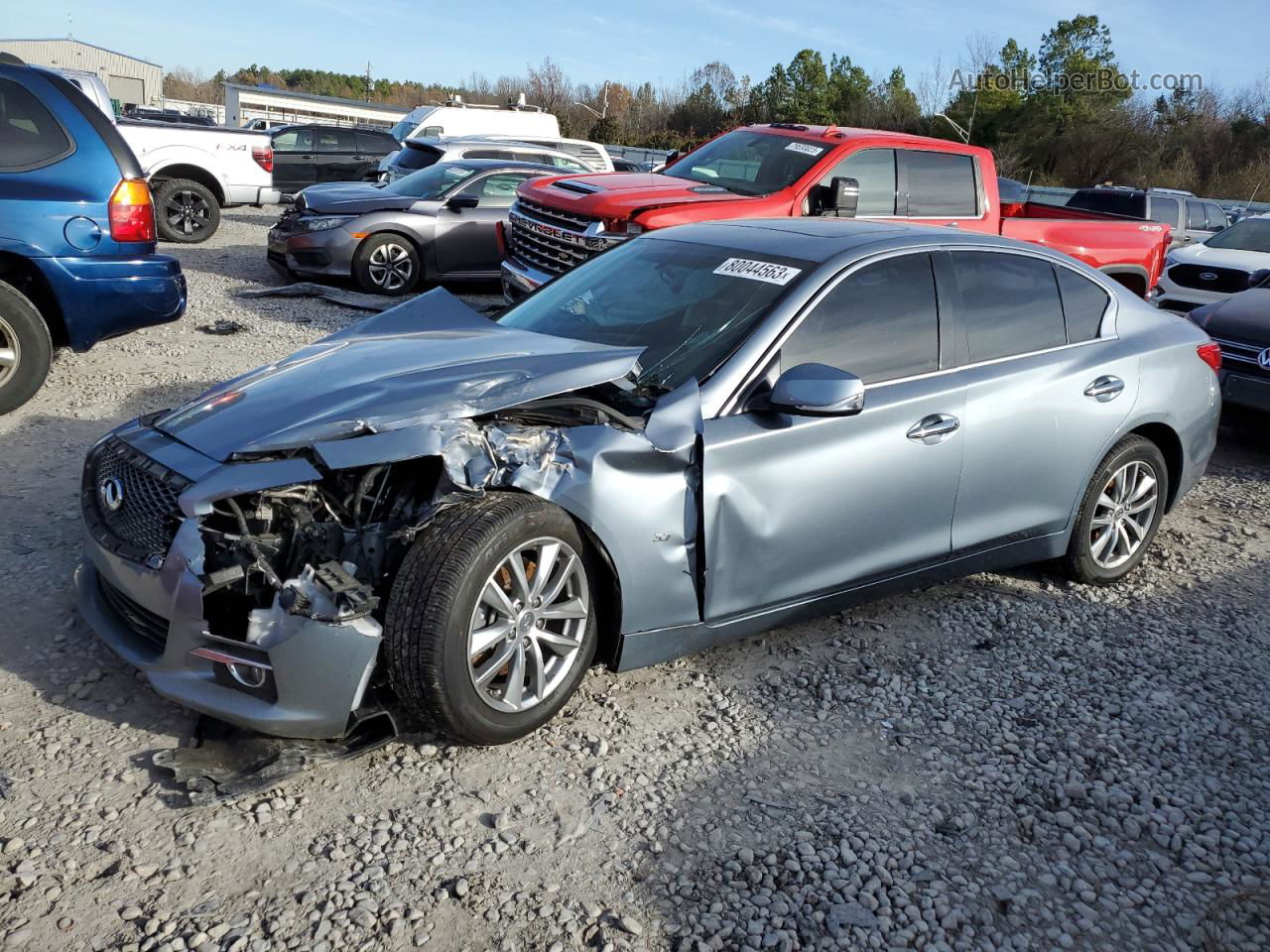 2014 Infiniti Q50 Base Blue vin: JN1BV7AP0EM677468