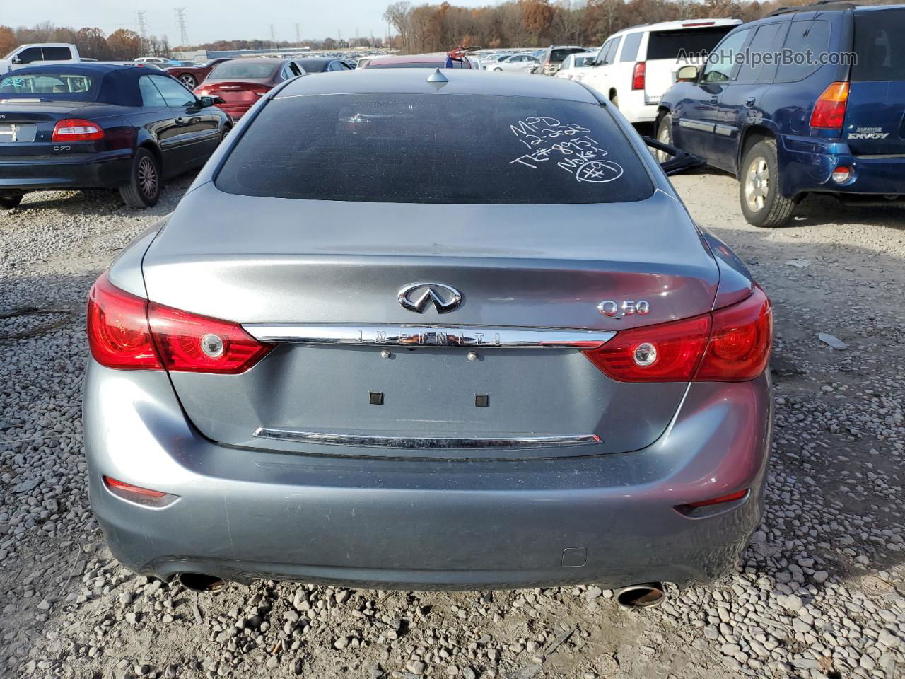 2014 Infiniti Q50 Base Blue vin: JN1BV7AP0EM677468