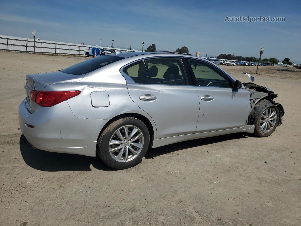 2014 Infiniti Q50 Base Серебряный vin: JN1BV7AP0EM678250