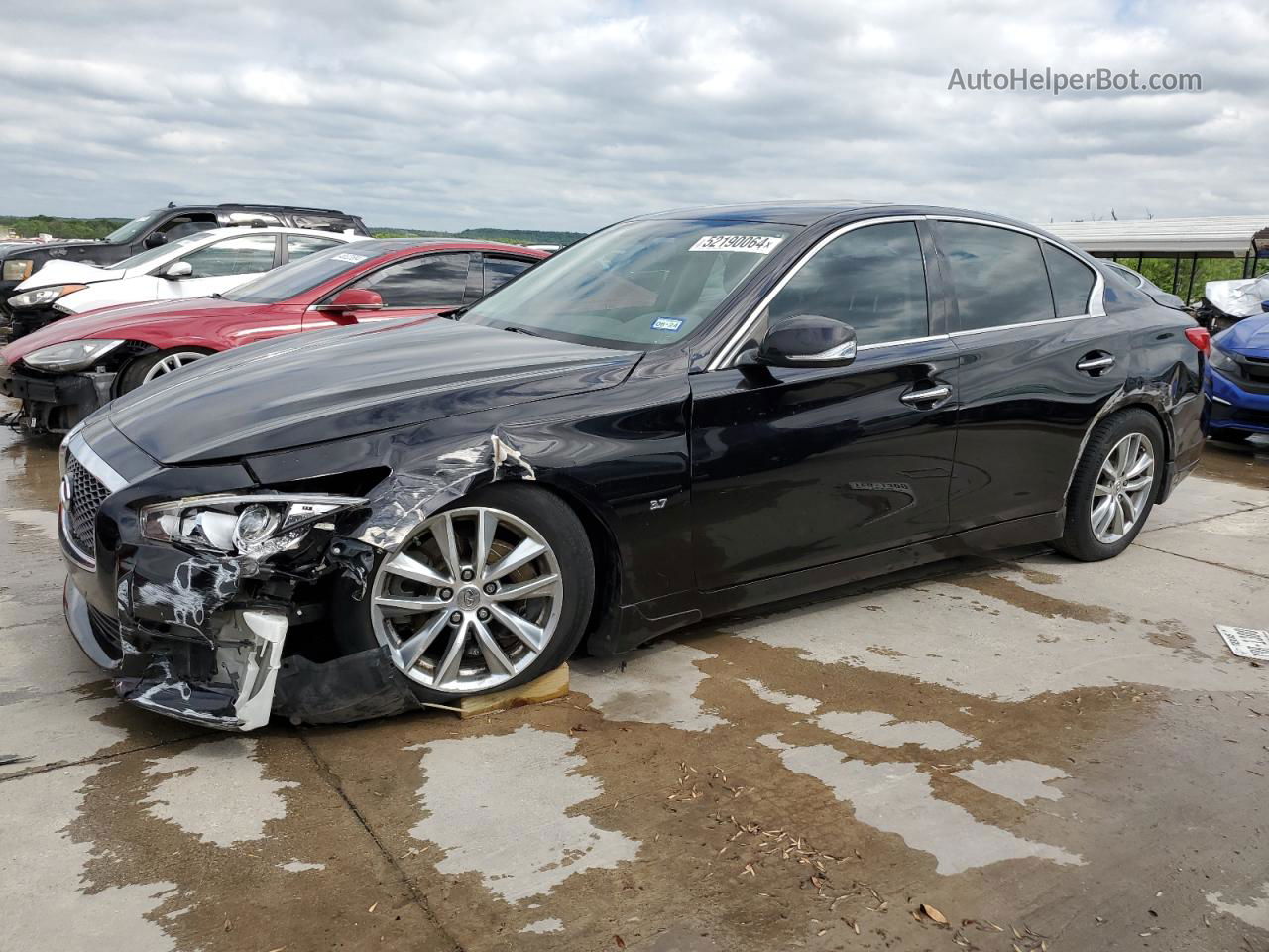 2014 Infiniti Q50 Base Black vin: JN1BV7AP0EM689362