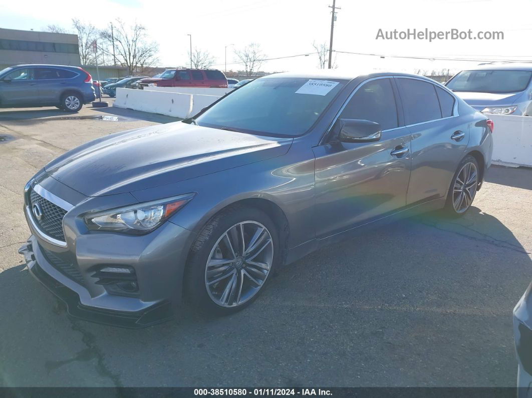 2014 Infiniti Q50 Sport Gray vin: JN1BV7AP0EM690527